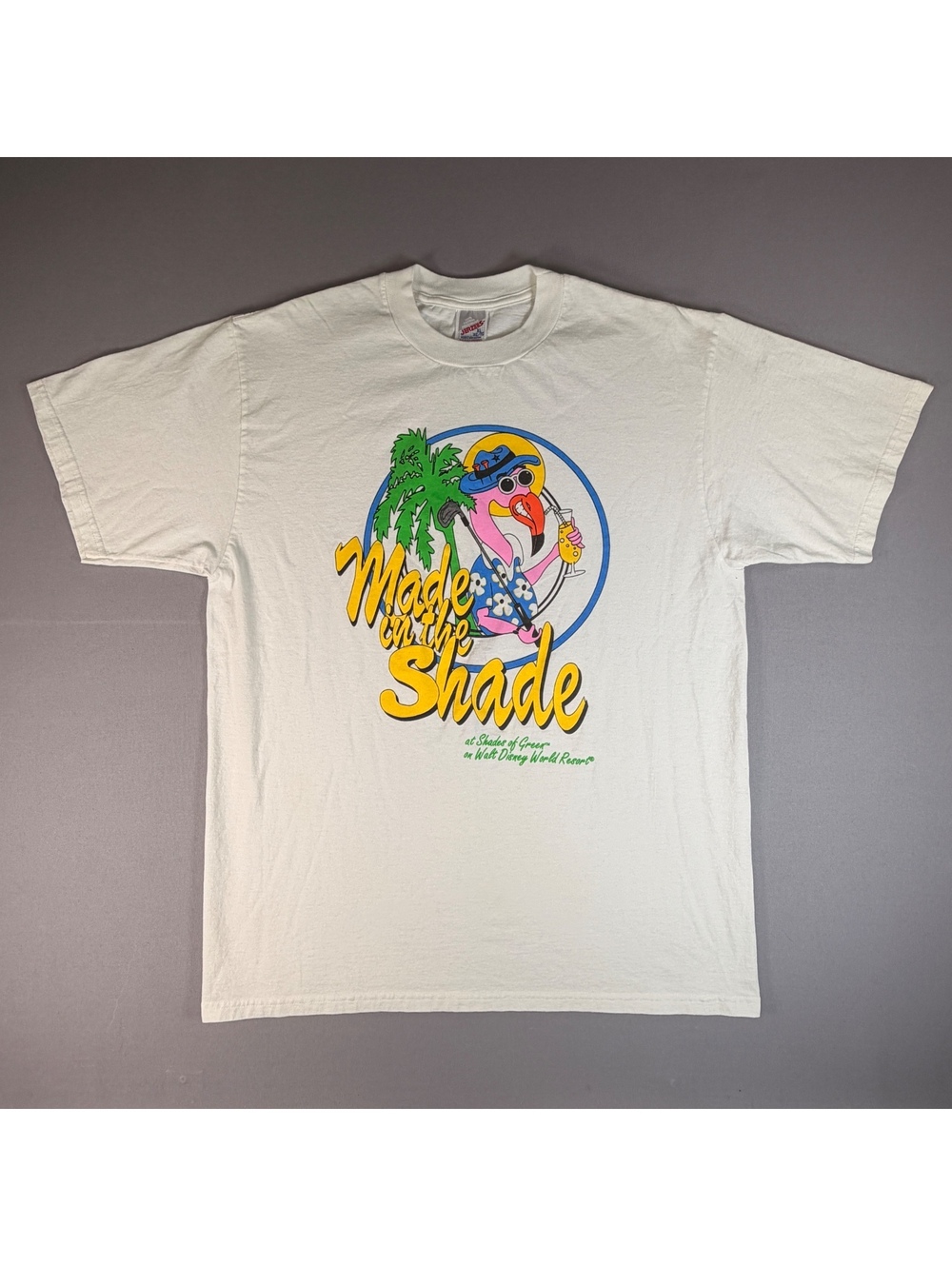VTG Disney Shades of Green Shirt Mens XL Flamingo Golf Vacation Resort Tee
